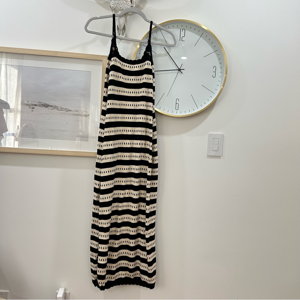 Lalavone M Black and White Striped Maxi Dress - Picture 3 of 10